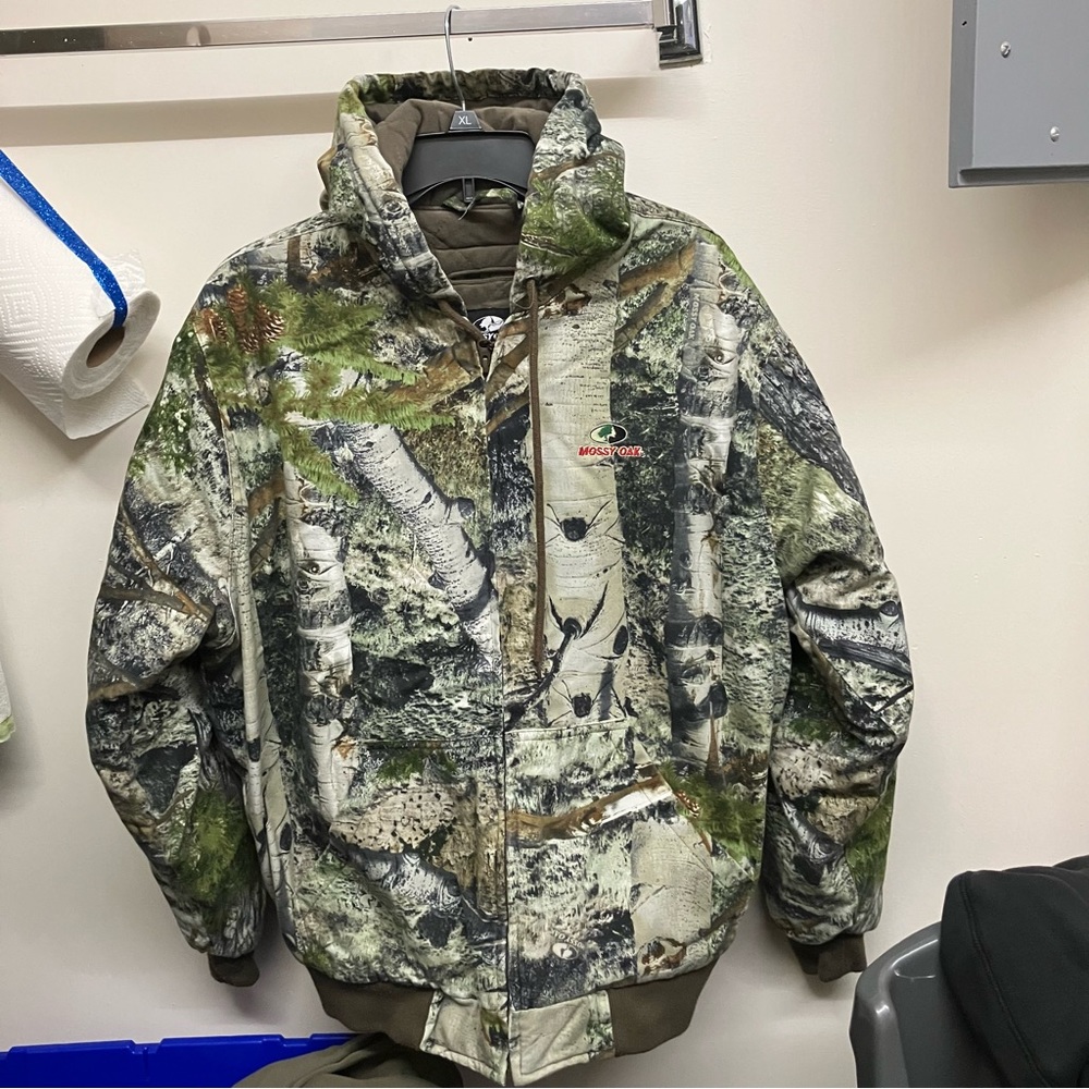 Mossy Oak Berne Heritage Mens Hooded Heavyweight Work Jacket